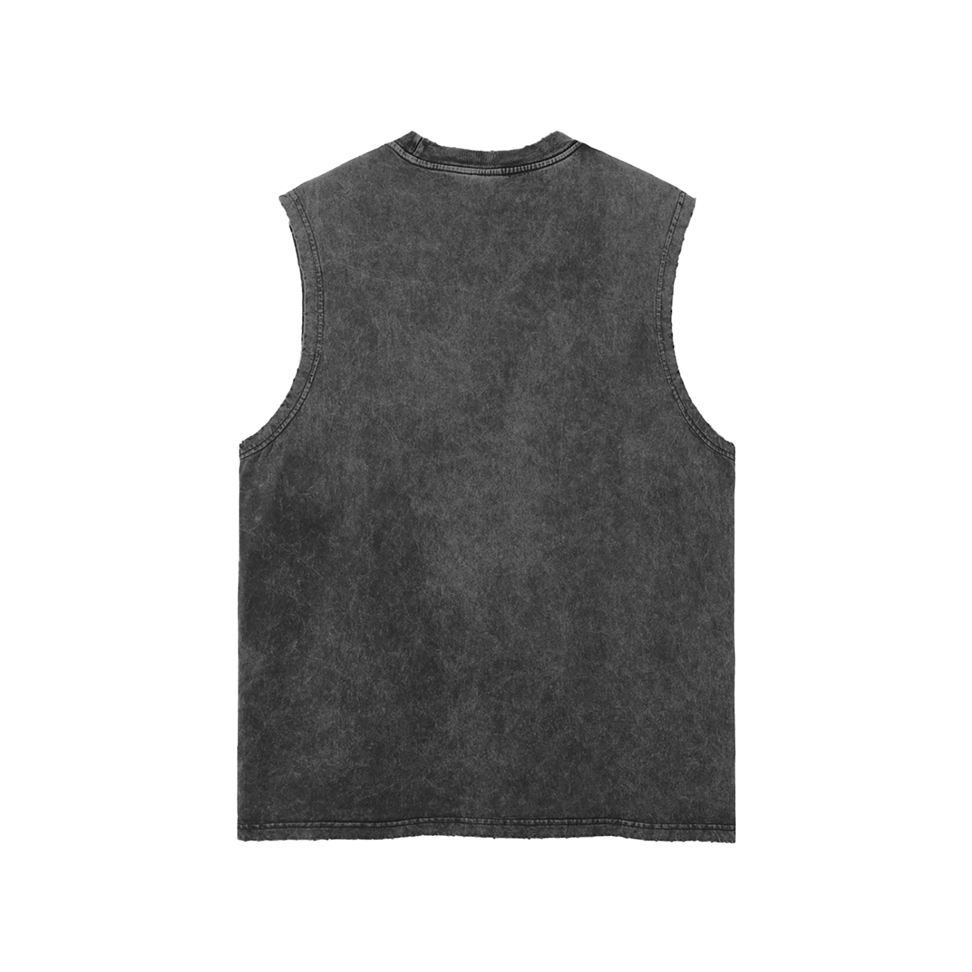Unlocked Calisthenics - Snow Washed Frayed Hem Tank Top