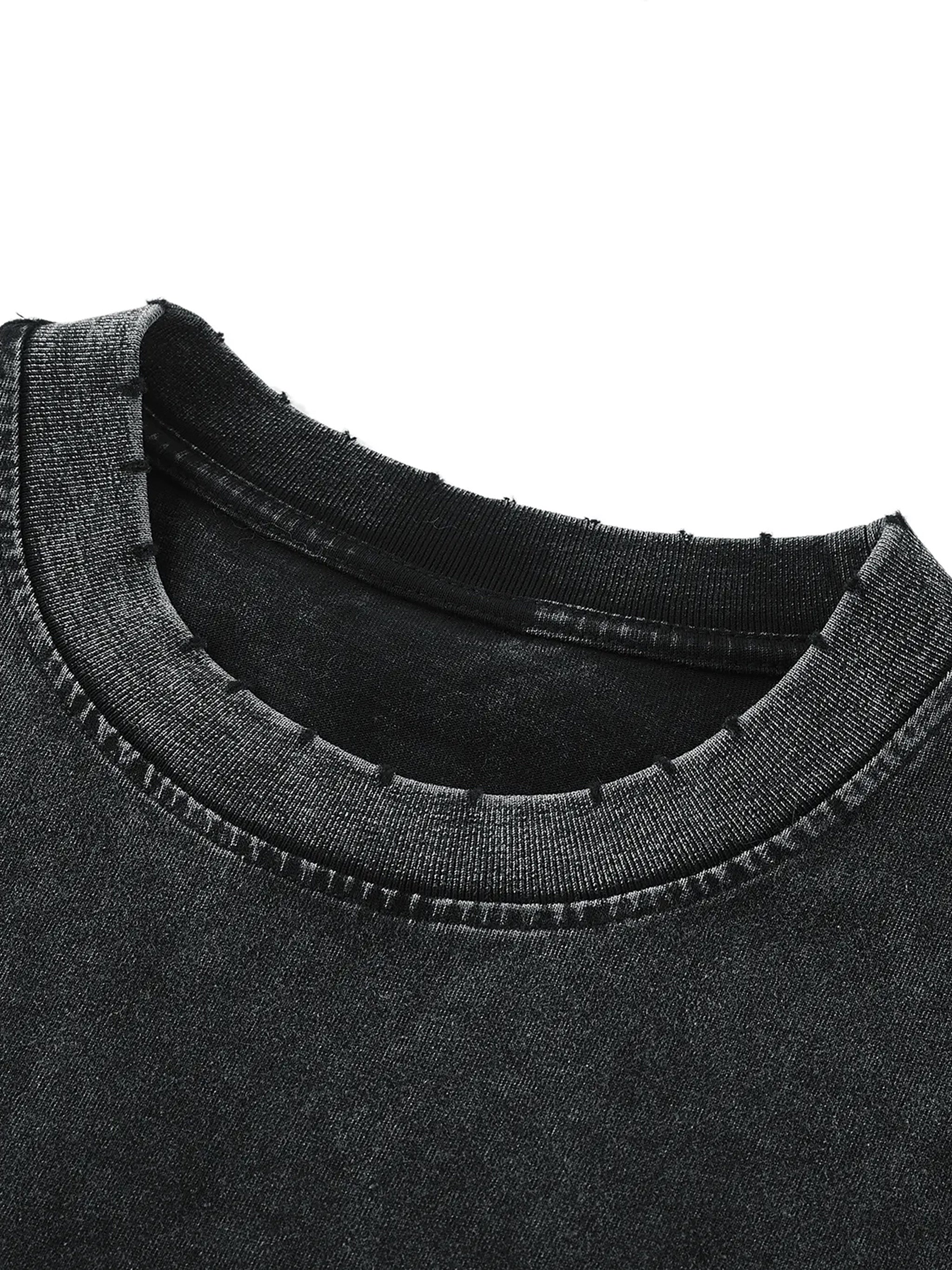 Unlocked Calisthenics - Snow Washed Frayed Hem Tank Top