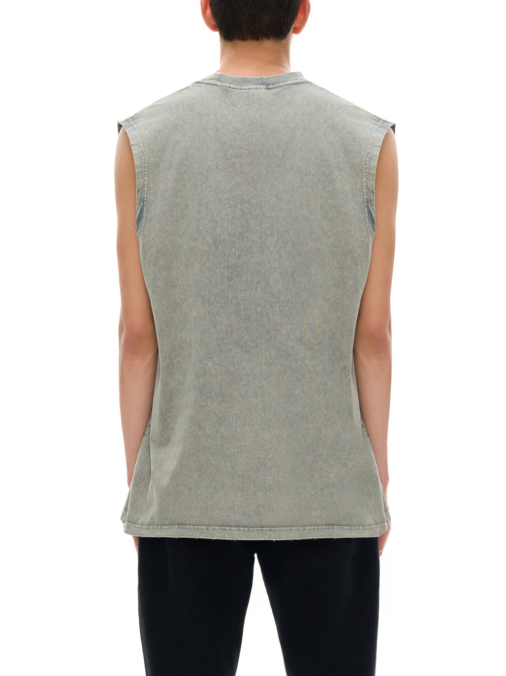 Unlocked Calisthenics - Snow Washed Frayed Hem Tank Top